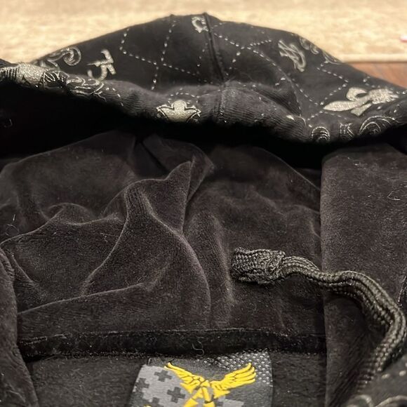 VTG Avirex all over print silver logo full zip sweatshirt size XL rare in EUC - Picture 10 of 14